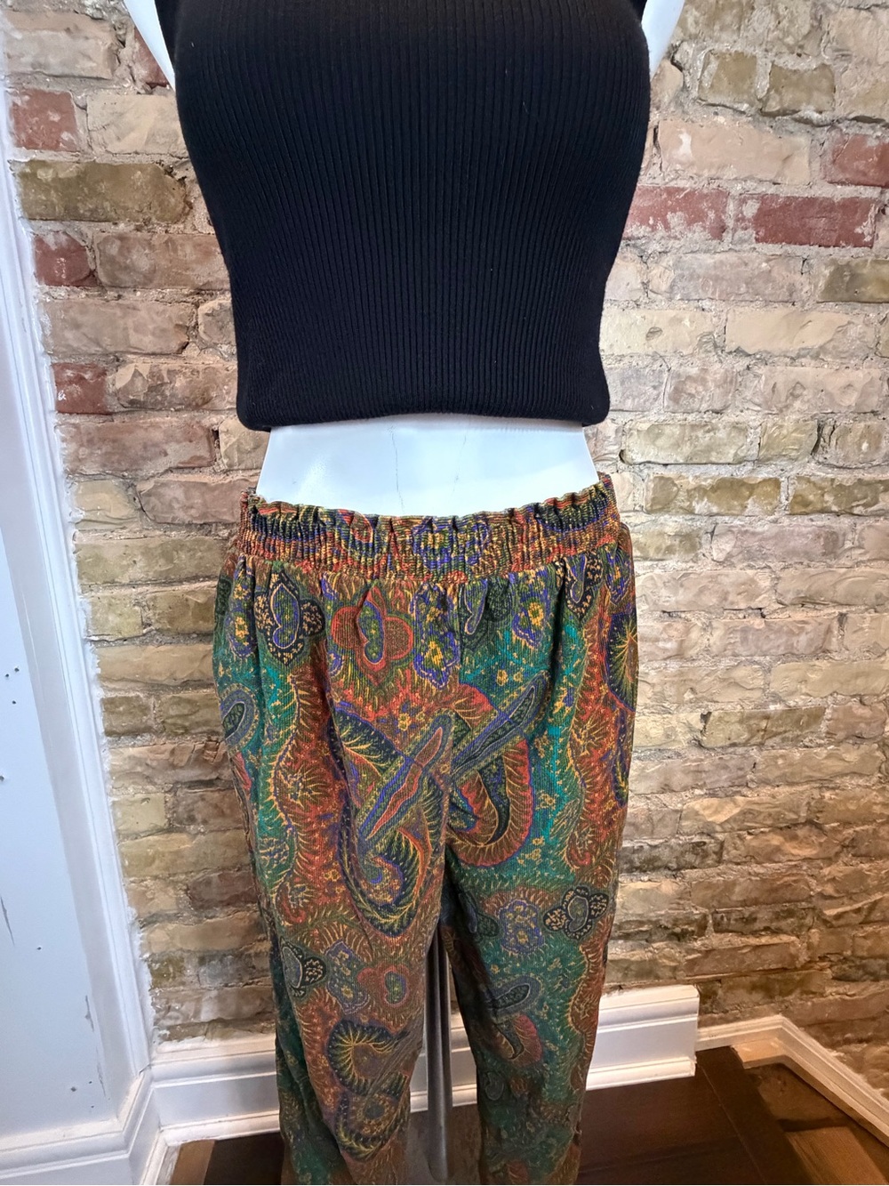Corduroy paisley trousers - Picture 2 of 8